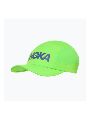 Шапка с козирка HOKA Run neon green