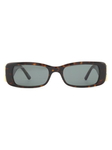 Balenciaga BB0096S 002 51 - правоъгълна слънчеви очила, дамски, кафяви