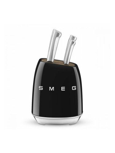 Комплект Кухненски Ножове и Поставка Smeg KBSF02BL