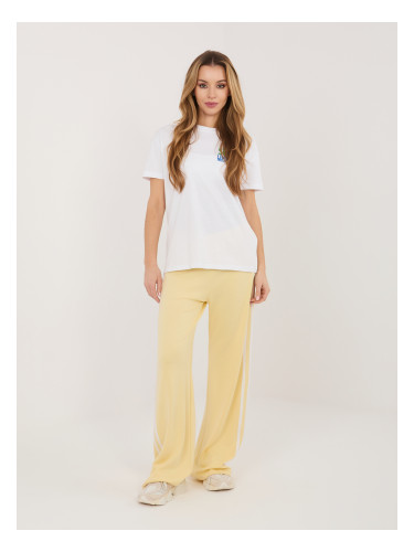 Яркожълти спортни панталони от трико
