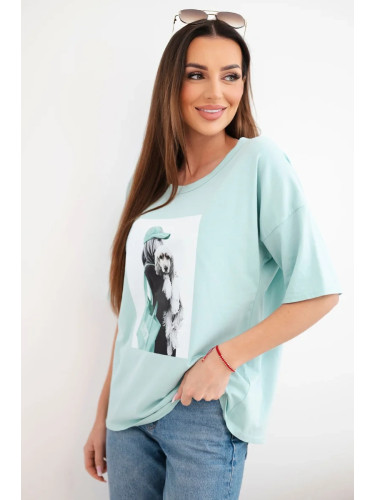 Дамски овърсайз топ с къс ръкав Kesi