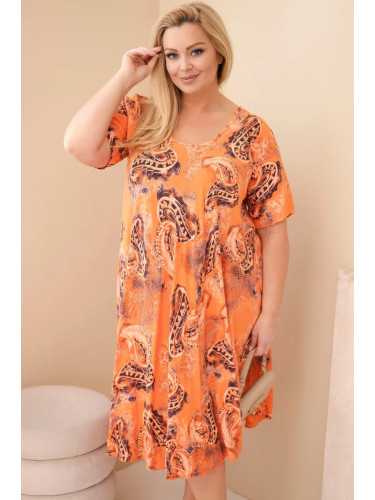 Рокля с пейсли деколте Kesi Plus Size