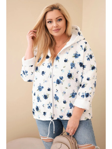 Дамско ватирано яке с флорален мотив