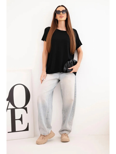 Дамска блуза Kesi с къс ръкав и голям размер