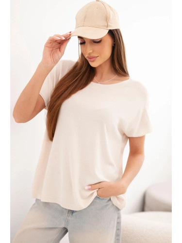 Оувърсайз вискозен топ Kesi бежов