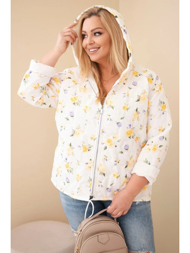 Дамско пролетно яке Kesi с дребен флорален мотив