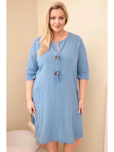 Дамска рокля за големи размери Kesi с връзки