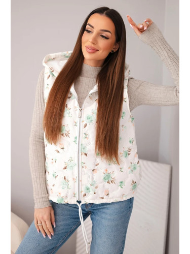 Дамски ватиран елек с качулка Kesi