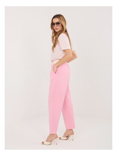 Розови платнени панталони