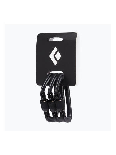Комплект карабинери Black Diamond Hotforge Screwgate 3 бр. черни BD3810790002ALL1