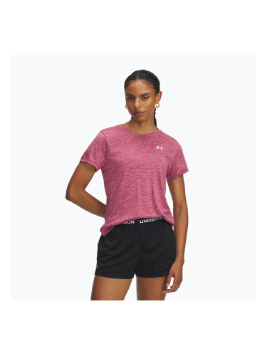 Дамска тениска за тренировка Under Armour Tech Twist fuchsia dusk/white