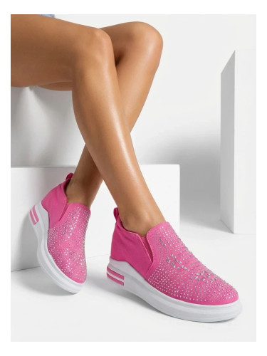 Дамски маратонки Resti Circle розови със скрит ток