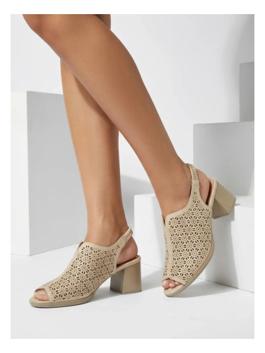 Дамски сандали с отворени пръсти и токчета Effella