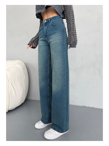 Дамски дънки палацо цвят Dewberry