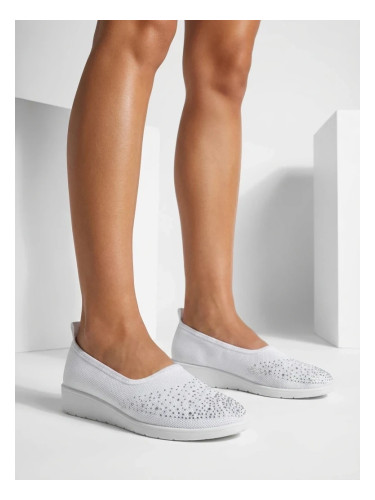 Дамски обувки без връзки с кристали