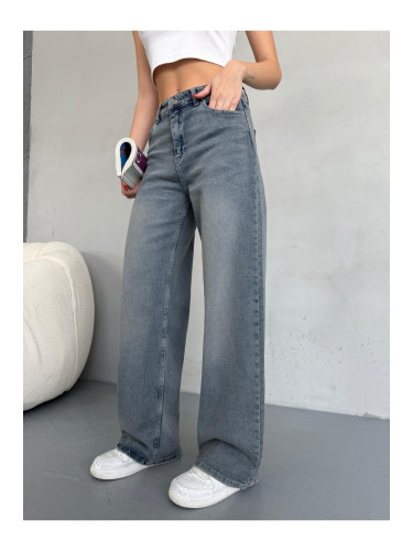 Дамски дънки палацо цвят Dewberry