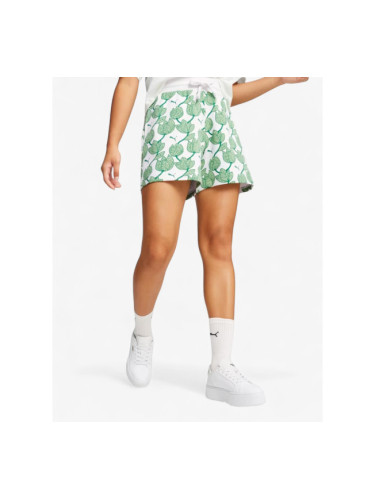 PUMA Blossom All Over Print Shorts Green/White