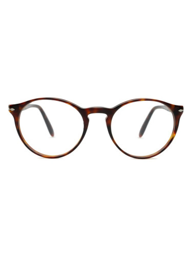 Persol 0PO3092V 9015 - диоптрични очила, кръгла, мъжки, кафяви