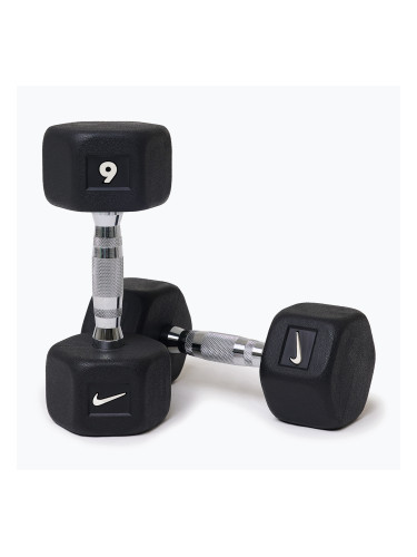 Дъмбели Nike Strength Hex Dumbbell 2 x 9 kg black/white