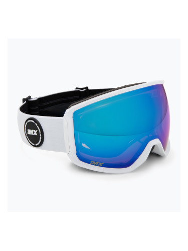 Скиорска маска IMX Peak white matt/white/blue irridium/brown