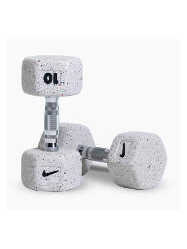 Дъмбели Nike Strength Grind Hex Dumbbell 2 x 10 kg wolf grey