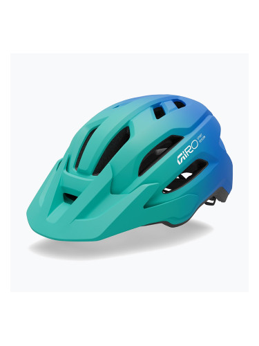 Детска велосипедна каска Giro Fixture II MIPS matte aqua green/blue jewel fade