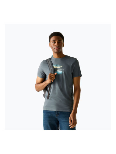 Мъжка тениска за трекинг REGATTA Breezed dark storm