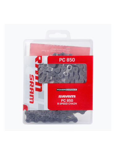 Верига за велосипед SRAM 10 CN PC850 W/ PWR сива 47.2708.114.005
