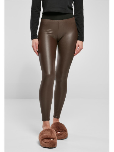 Дамски кожен клин в кафяв цвят Urban Classics Ladies Faux Leggings