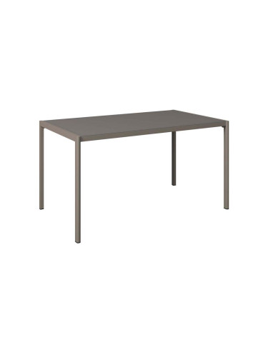 БЕЖОВА ГРАДИНСКА МАСА СЪС СТЪКЛЕН ПЛОТ ФЛОРЕНС 140/83/75СМ