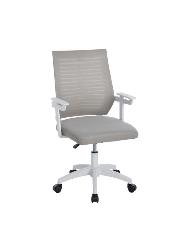 СИВО-БЯЛ ОФИС СТОЛ АРИАНА 55/55/90-100 СМ