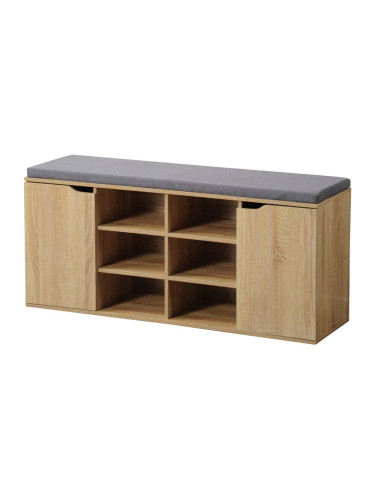 УОЛИ 2 ПОСТАВКА ЗА ОБУВКИ С 2 ВРАТИ С ВКЛЮЧЕНА ВЪЗГЛАВНИЦА 103/30.5/48h ДЪБ СОНОМА ~ 15928  УОЛИ 2 ПОСТАВКА ЗА ОБУВКИ С 2 ВРАТИ С ВКЛЮЧЕНА ВЪЗГЛАВНИЦА 103/30.5/48h ДЪБ СОНОМА