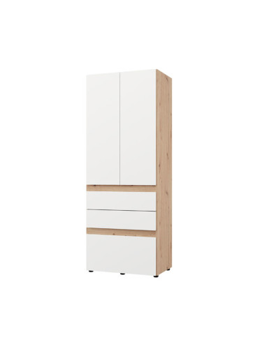 СВЕТЛО ДЪРВЕСЕН ГАРДЕРОБ АРДЕРИН  78.5/51.5/207.5 СМ