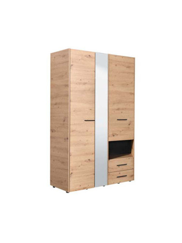 СВЕТЛО ДЪРВЕСЕН ГАРДЕРОБ КАМБРИС 127.5/54/205.5 СМ