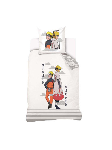 NARUTO ДЕТСКИ ЕДИНИЧЕН СПАЛЕН КОМПЛЕКТ ПАМУК РАНФОРС