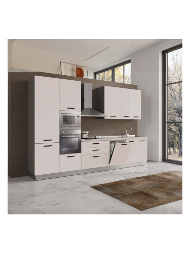 БЛОК КУХНЯ ВАНИА 360/60/240 h С ВКЛЮЧЕН ПЛОТ, ВОДОБРАН, МИВКА И ЕЛЕКТРОУРЕДИ CANDY В КАШМИР