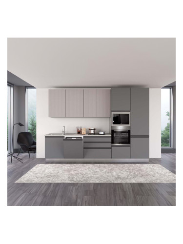 СИВА БЛОК КУХНЯ ХЕЛЕНА 330/60/240 СМ С ВКЛЮЧЕНИ 6БР ЕЛ.УРЕДИ