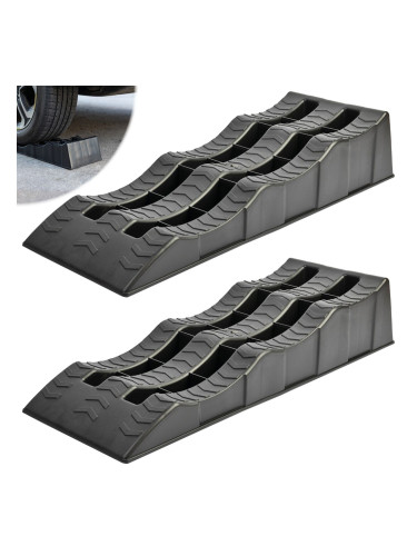 Комплект от 2 броя пластмасови автомобилни рампи с максимална товароносимост 2000 кг 2 т, 610 х 210 х 120 мм  IN0123