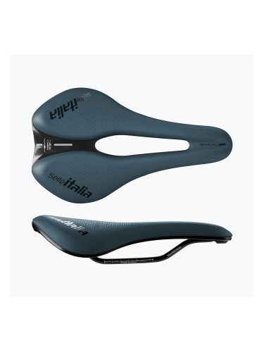 Седалка за велосипед Selle Italia Novus Boost Evo Gravel TM Superflow, Manganese Rail, Soft-Trek blue