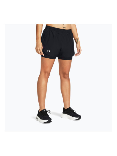 Къси панталони за бягане за жени Under Armour Fly By 2in1 black/black/reflective