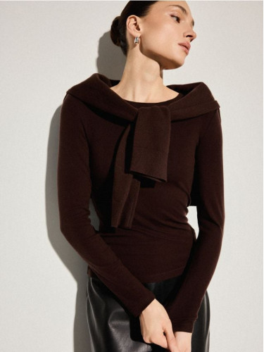 Mohito - Прилепнала блуза - кафяво