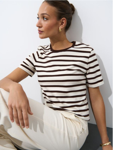 Mohito - Памучна тениска - кремaво