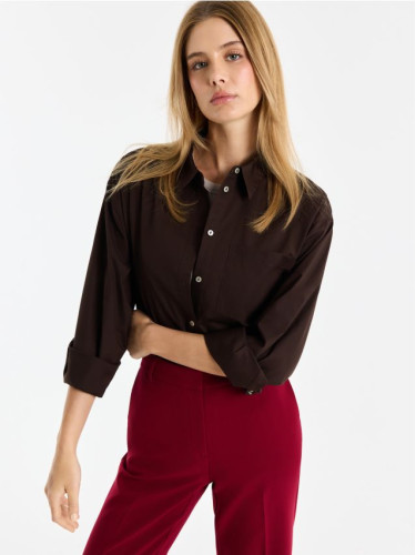 Mohito - Риза с високо съдържание на памук - кафяво