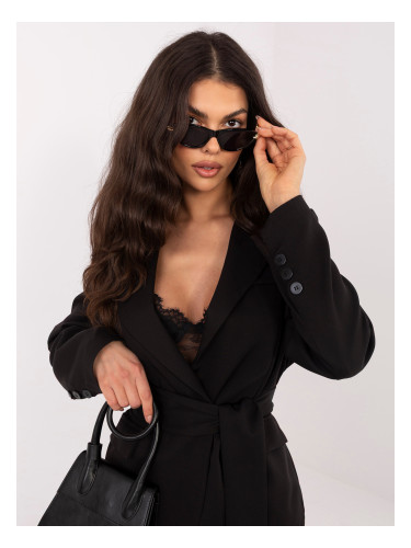 Черен дамски комплект с колан