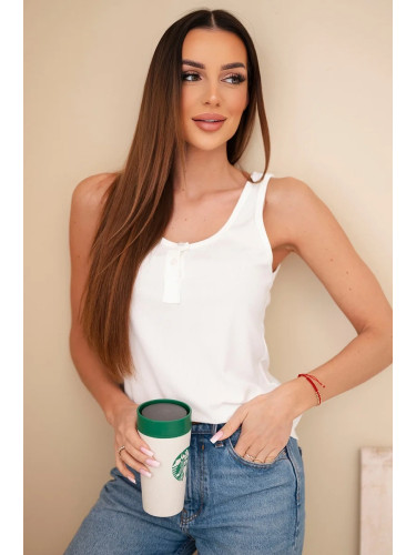 Дамски оребрен потник Kesi с копчета