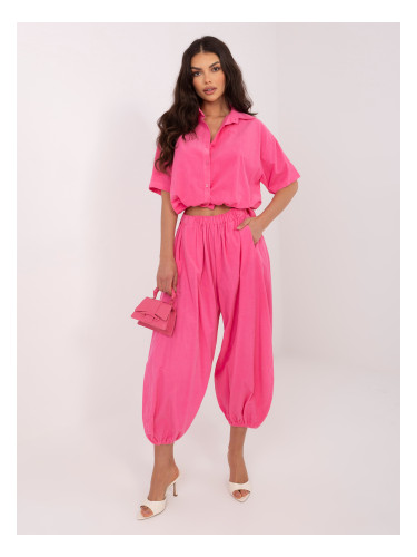 Тъмно розови кадифени панталони