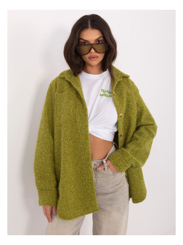 Маслиненозелено яке с копчета