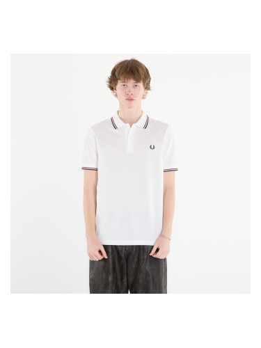 Тениска FRED PERRY Twin Tipped Fred Perry Shirt Snwht/ Bred/ Nvy M