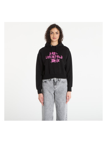 Суитшърт Karl Lagerfeld Jeans Reg Graffiti Hoodie Black XS