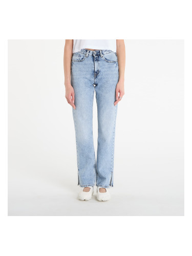 Дънки Karl Lagerfeld Jeans Hr Straight Jeans W/ Slit Visual Acid Mid Blue W25/L32